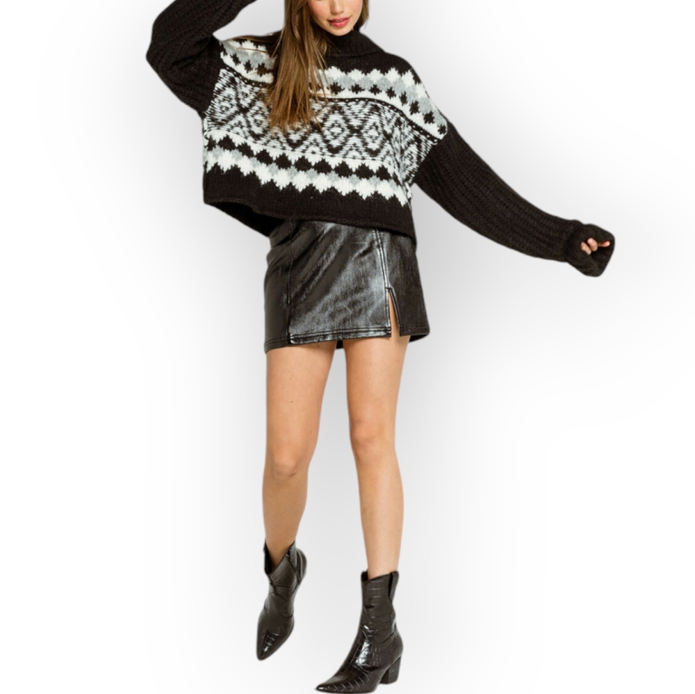 Free People Coated Mini Skirt